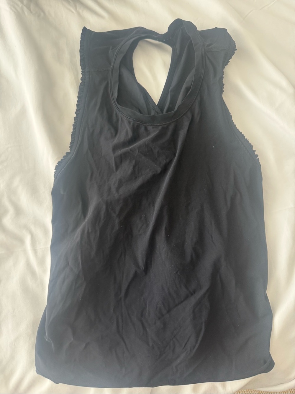 lululemon athletica Black Racerback Tank with Keyhole Back